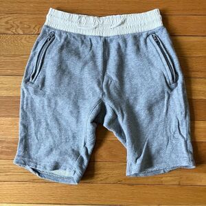 Gap Grey White Cotton Knit Elastic Waist Sweat Shorts Large 10